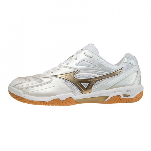 Giày cầu lông Mizuno Wave Fang Pro Trắng Vàng